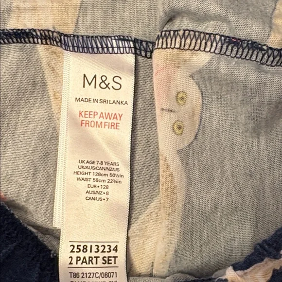 Harry Potter Hedwig Girls Navy Pajama Set size 7-8 years - Picture 6 of 9